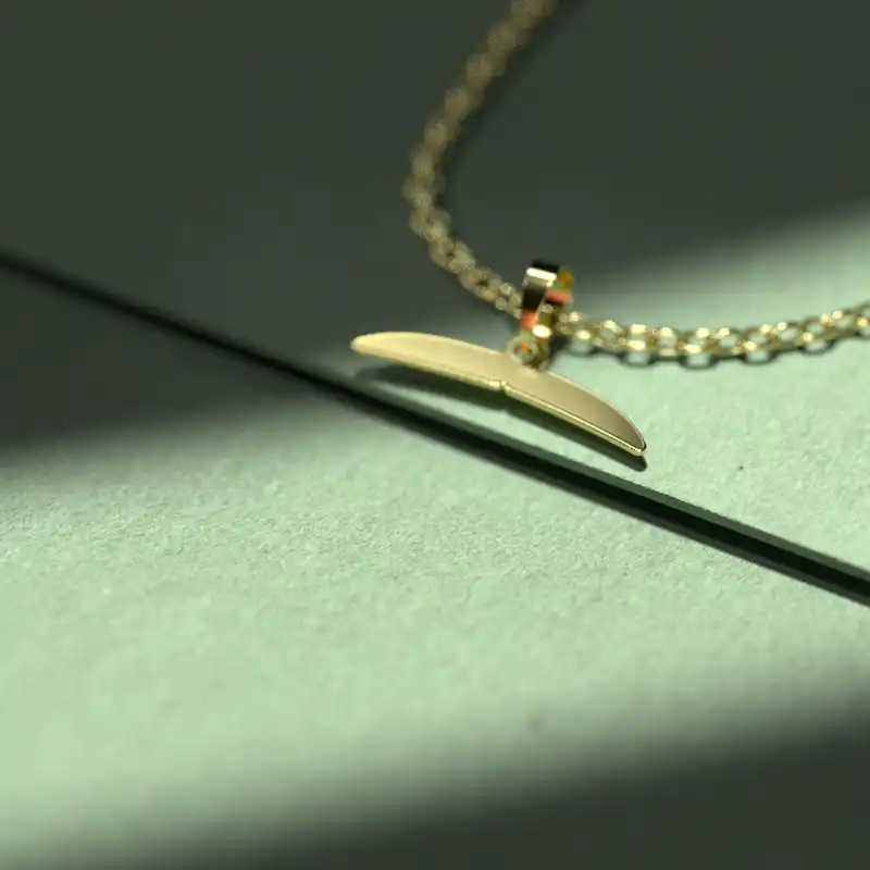 گردنبند طلا 18 عیار زنانه مدوپد مدل سبیل کد Q2-1-1062