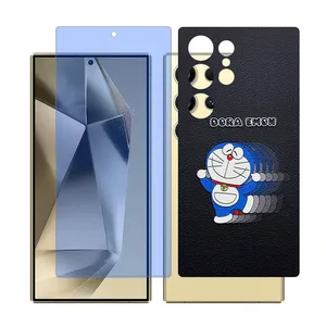 Glass Together model anti-blue screen protector for Samsung Galaxy S22 Ultra mobile phone with back cover sticker