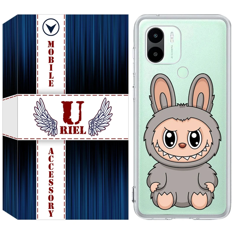 کاور یوریل قاب مدل Clear کد 142 طرح لبوبو Labubu مناسب برای گوشی موبایل شیائومی Redmi A1 Plus / A2 Plus