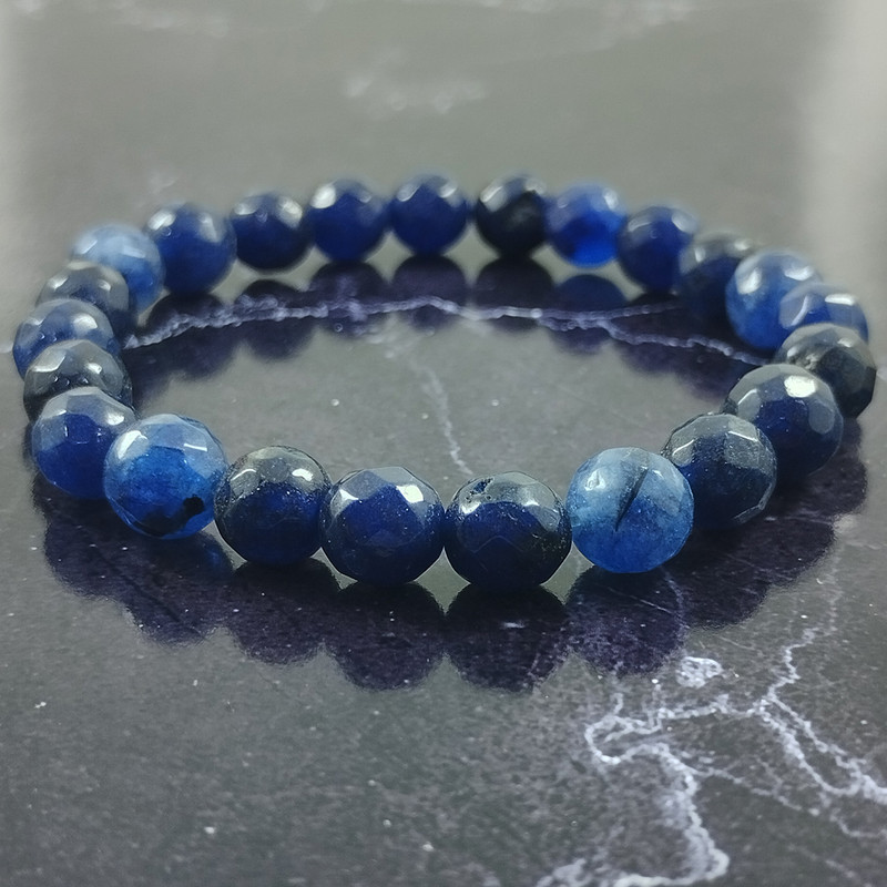 دستبند سلین کالا مدل سنگ یاقوت کبود اسپرت کد 101