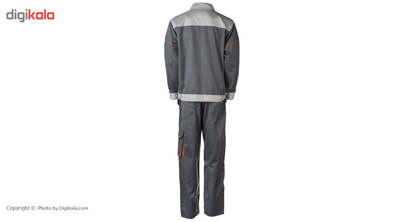 کاپشن و شلوار مهندسی مدل خاکستری نقره ای