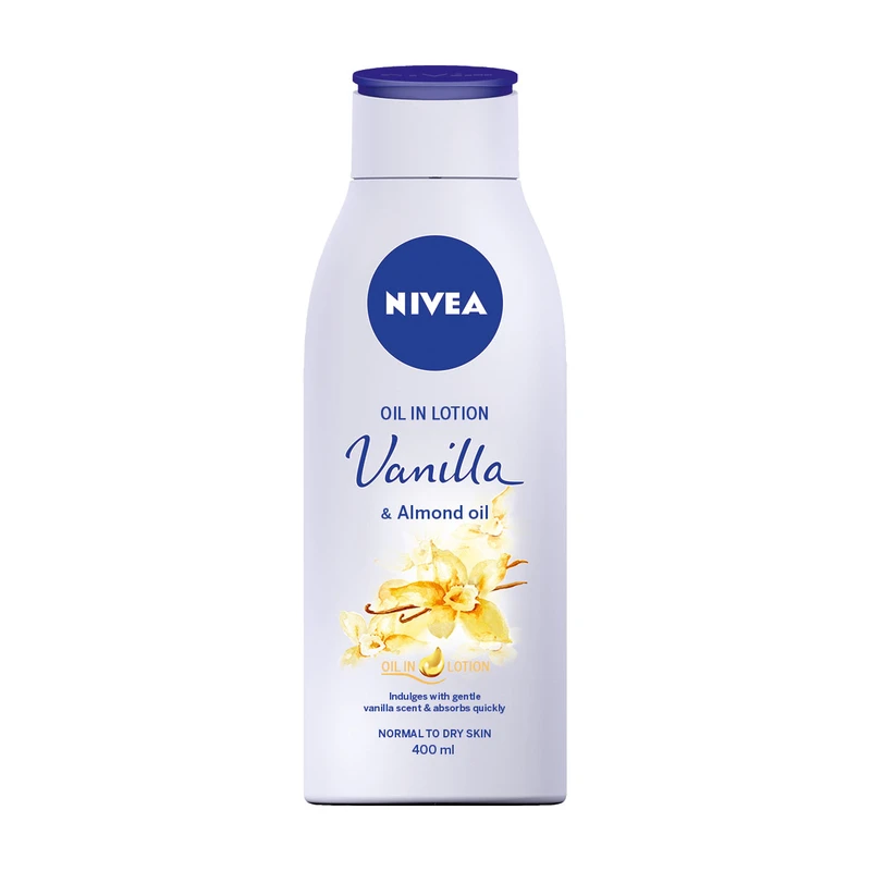 لوسیون بدن نیوآ مدل   Vanilla &amp; almond oil حجم 400 میلی لیتر
