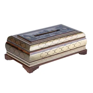 جعبه دستمال کاغذی خاتم کاری مدل سپاهان کدC0000201