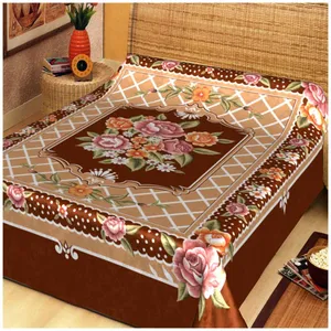 پتو کالای خواب متین مدل گلبافت 129 یک نفره سایز 220x160