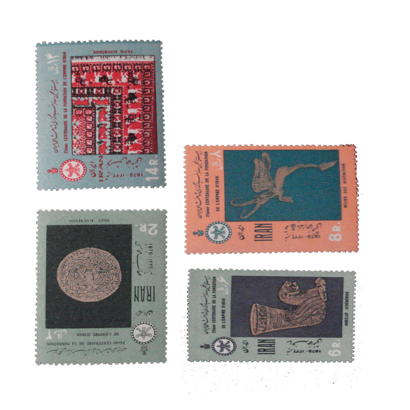 تمبر یادگاری مدل باستانی کد IR1416 مجموعه چهار عددی