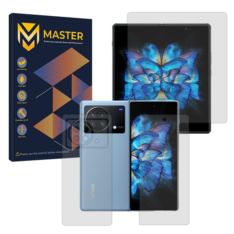 محافظ صفحه نمایش مات مستر مدل Resistant مناسب برای گوشی موبایل ویوو X Fold به همراه محافظ پشت گوشی