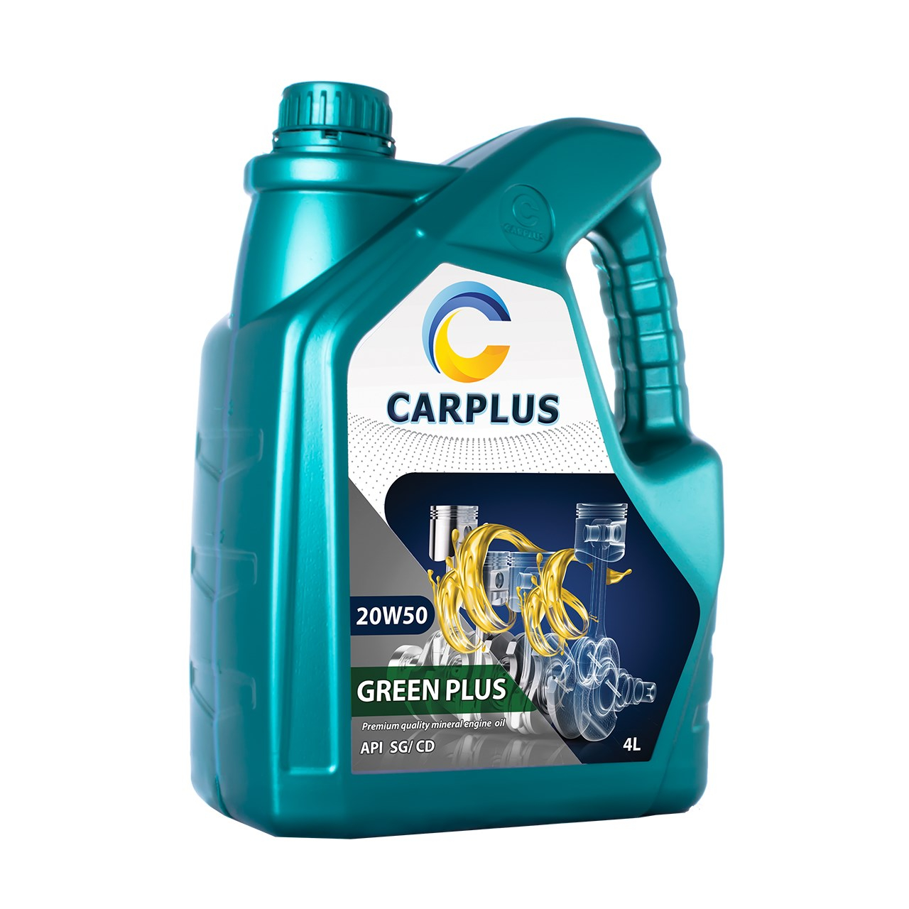 روغن موتور خودرو کارپلاس مدل 20W50 Sg Greenplus حجم 4 لیتر