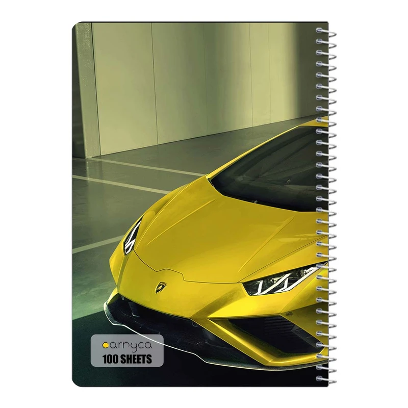 دفتر مشق 100 برگ سیمی کارنیکا طرح لامبورگینی هوراکان Lamborghini Huracan کد 76019