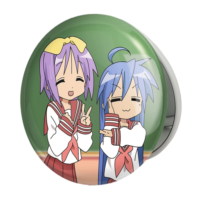 آینه جیبی خندالو طرح انیمه ستاره خوش شانس Lucky Star مدل تاشو کد 23601 