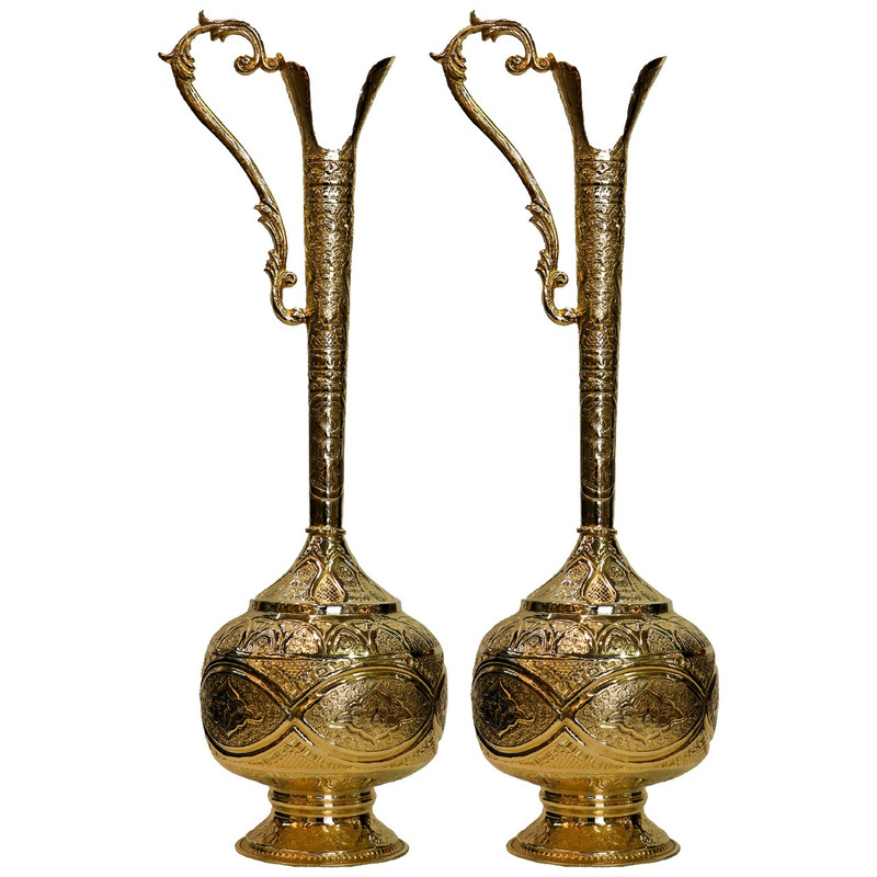 پارچ قلم زنی آب طلا  مدل 488150 مجموعه دو عددی