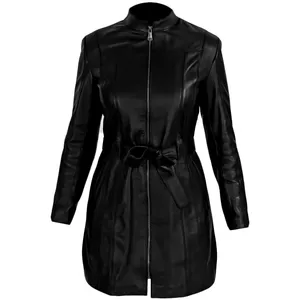 کت چرم زنانه چرم شهباز مدل کلاسیک کد S0211