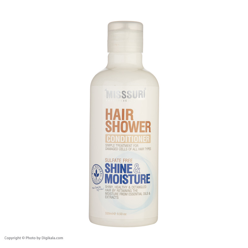 نرم کننده مو میسوری مدل Shine Moisture حجم 320 میلی لیتر