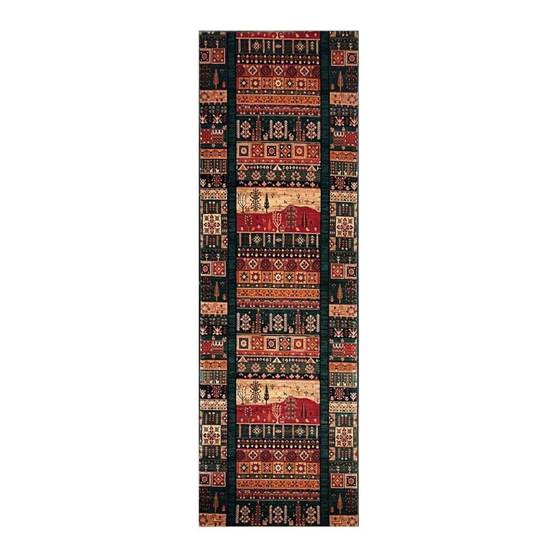 فرش ماشینی 700 شانه فرش هیوا زمینه سبز حاشیه سبز مدل بوستان 520