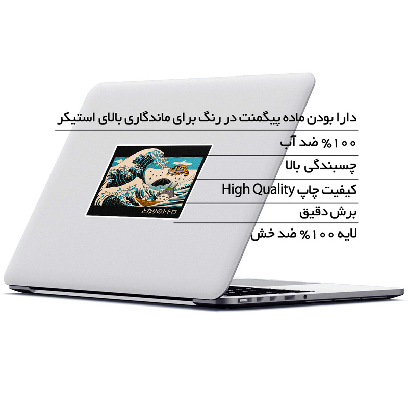 استیکر لپ تاپ ماسا دیزاین طرح موج مدل STK1206