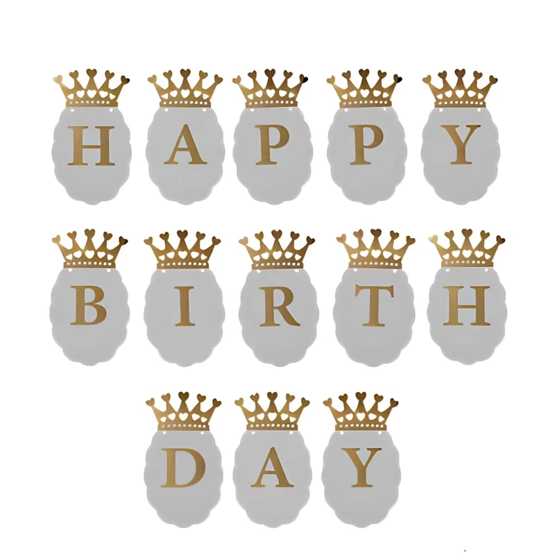 ریسه جشن تولد طرح تاج مدل هپی برث دی