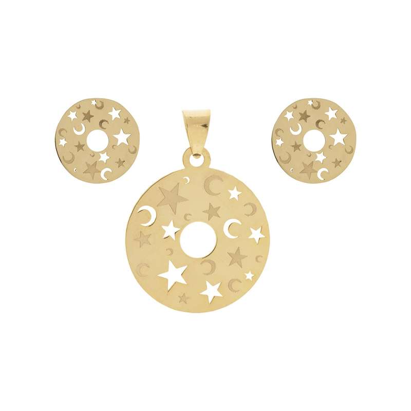نیم ست طلا 18 عیار ماهک مدل MS0121 نیم ست طلا 18 عیار ماهک مدل MS0121