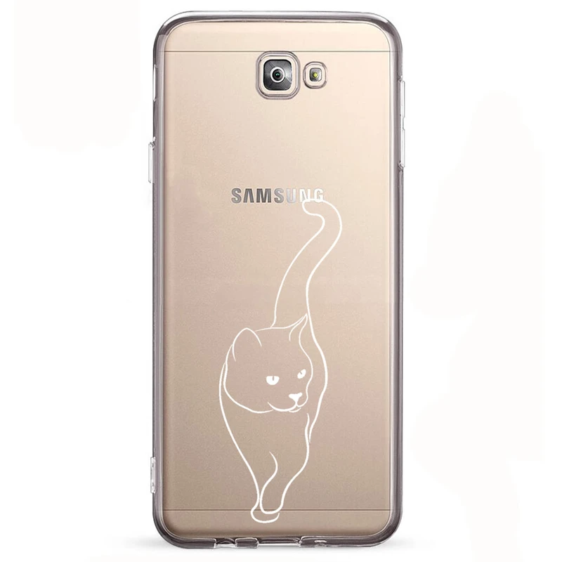 کاور مگافون طرح گربه مدل C60-W مناسب برای گوشی موبایل سامسونگ Galaxy J7 Prime / J7 Prime 2