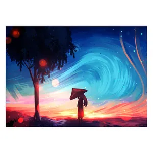 Wensoni Abstract Wind Girl Chassis Size 50 x 70