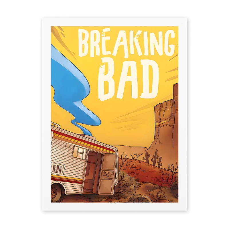 تابلو مدل دکوراتیو طرح برکینگ بد کد 1213 فریم سفید