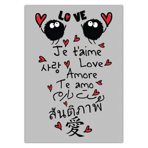Wensoni Love In Many Language Chassis 50x70