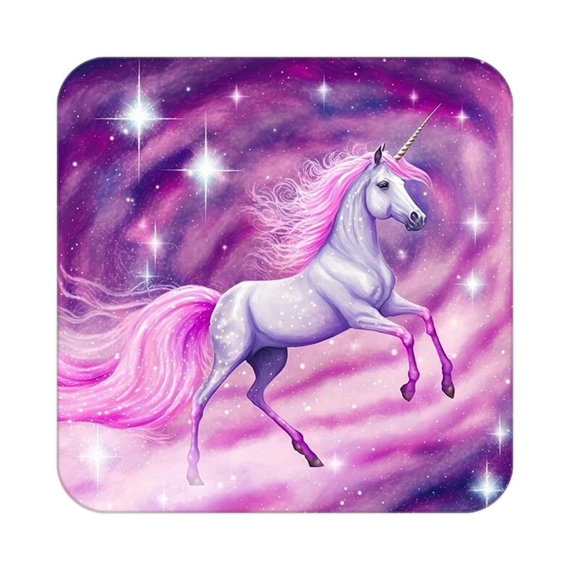 زیر لیوانی کاکتی طرح اسب تک شاخ و یونیکورن مدل mp31461