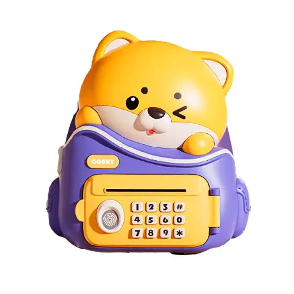 اسباب بازی مدل گاو صندوق اثر انگشتی طرح خرس چشمک زن کوله ای کد 33823