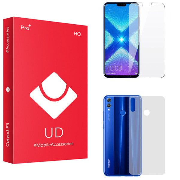 محافظ صفحه نمایش یو دی مدل HQ مناسب برای گوشی موبایل هوآوی آنر 8X به همراه محافظ پشت گوشی