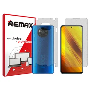 Remax brand shockproof Matte screen protector glass for Xiaomi Poco X3 along with the back protector