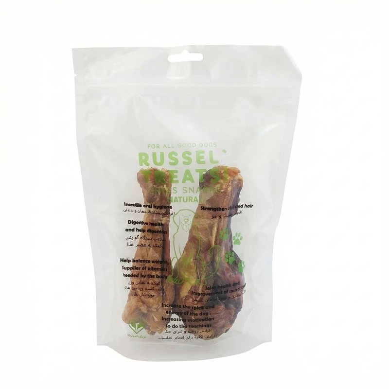 تشویقی سگ راسل مدل ران کامل طعم بوقلمون بسته ۲ عددی