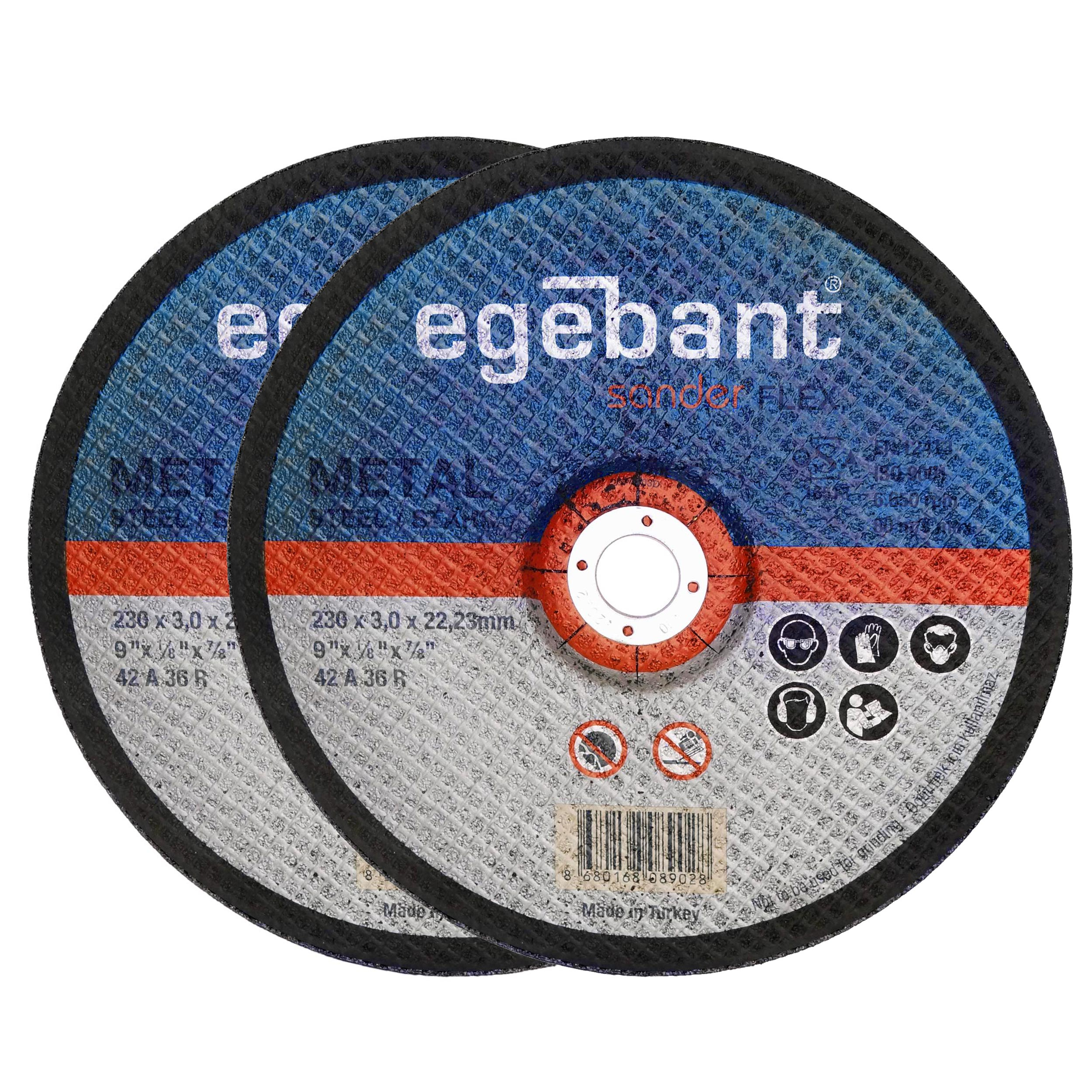 صفحه برش آهن اگبانت مدل ART-Eg-230x30-2 سایز 230 میلیمتر مجموعه 2 عددی