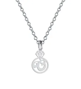 گردنبند نقره زنانه هایکا مدل الماس و حرف O کد n.ha2-849
