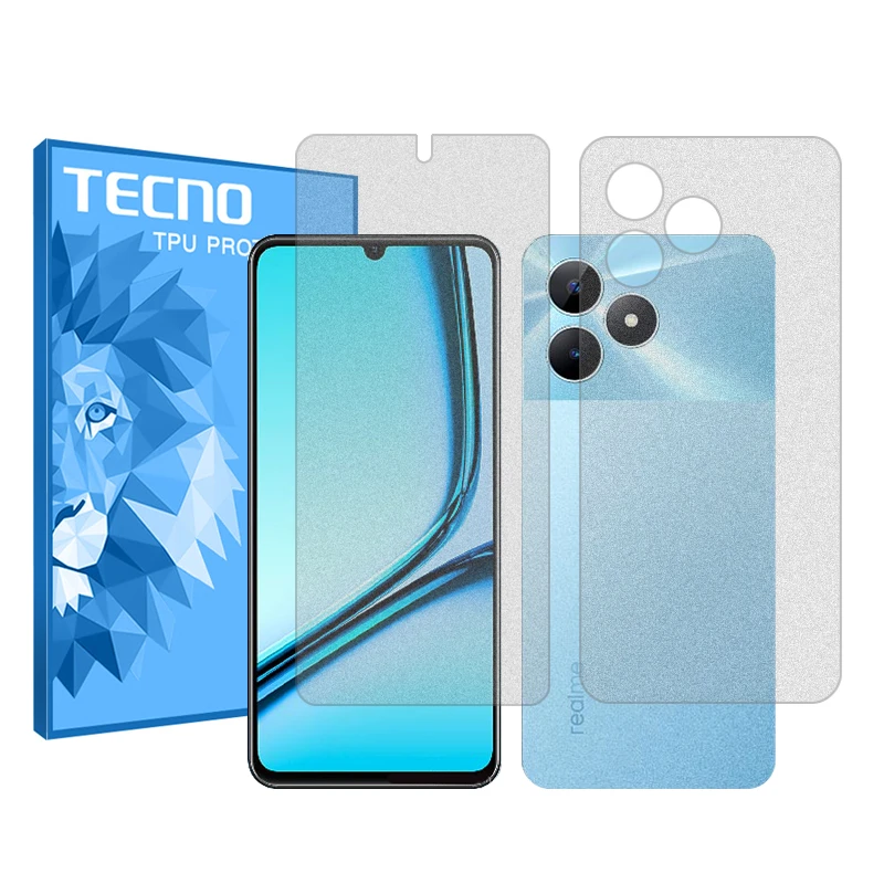 محافظ صفحه نمایش مات تکنو مدل Resistant‌ مناسب برای گوشی موبایل ریلمی NOTE 50  به همراه محافظ پشت گوشی