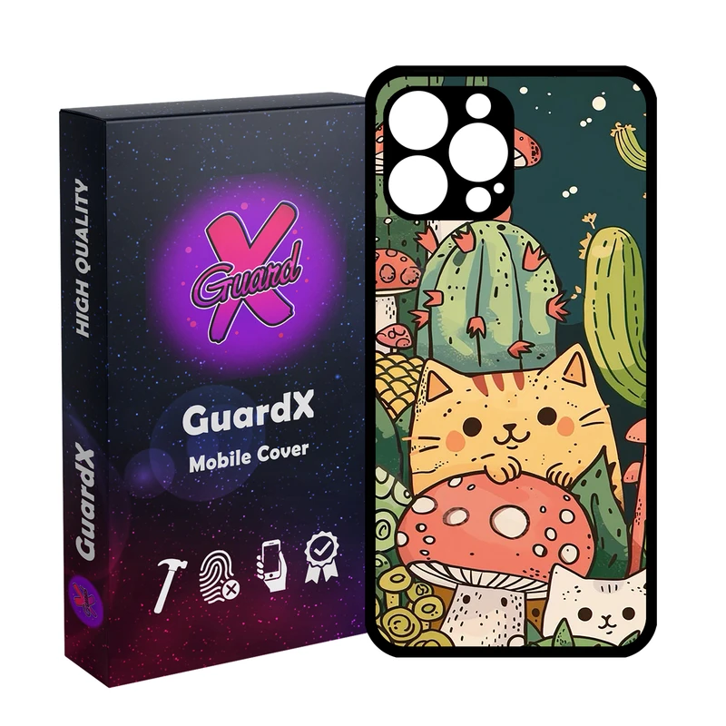 کاور گارد ایکس طرح گربه مدل  Glass10782 مناسب برای گوشی موبایل اپل iPhone 13 Pro Max