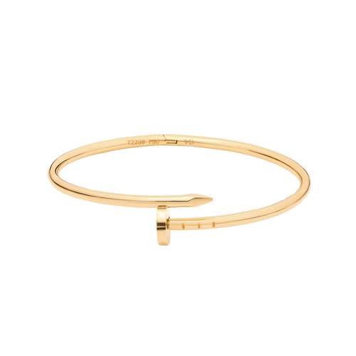 دستبند النگویی طلا 18 عیار زنانه ماوی گالری مدل میخ کارتیه