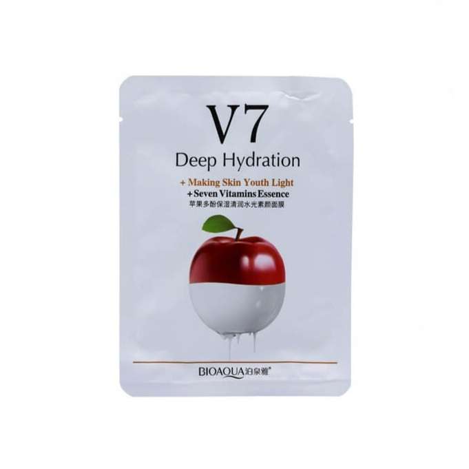 ماسک صورت بایو آکوا مدل 7 ویتامین سیب وزن 25 گرم
