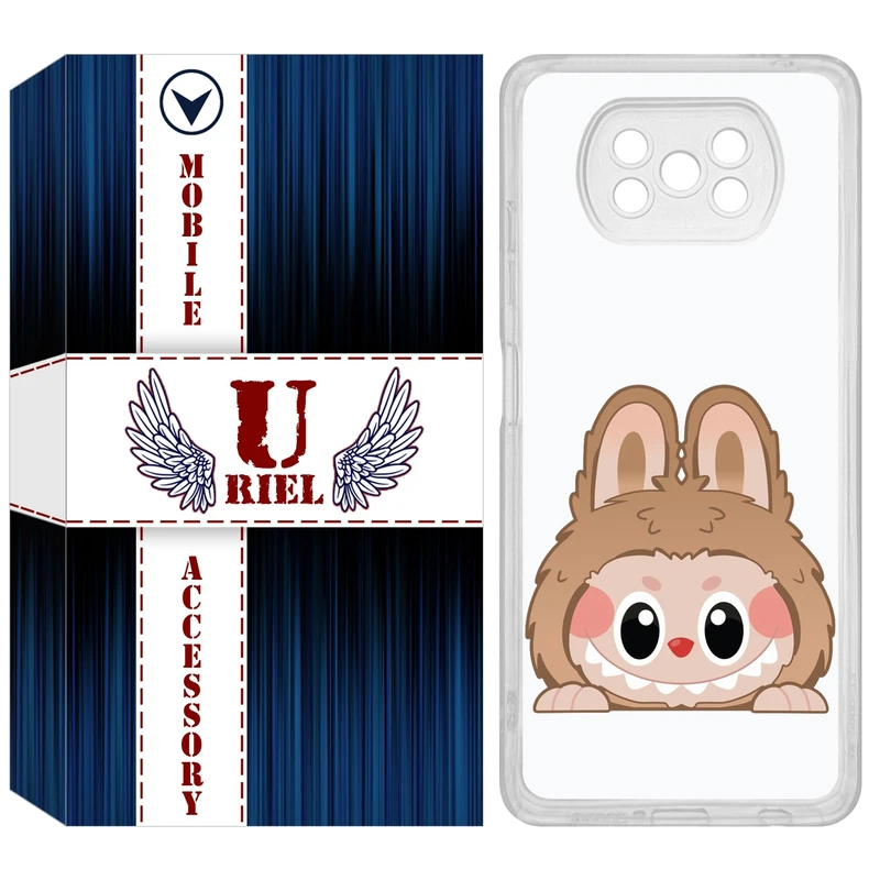 کاور یوریل مدل Clear کد 143 طرح لبوبو Labubu مناسب برای گوشی موبایل شیائومی Poco X3 / X3 Pro / X3 NFC