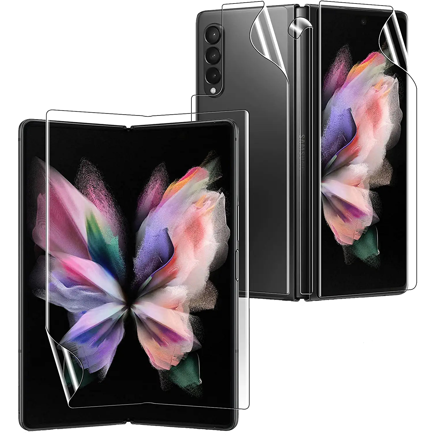 محافظ صفحه نمایش بادیگارد مدل Hydro Gel مناسب برای گوشی موبایل سامسونگ Galaxy Z Fold 4 به همراه محافظ پشت گوشی