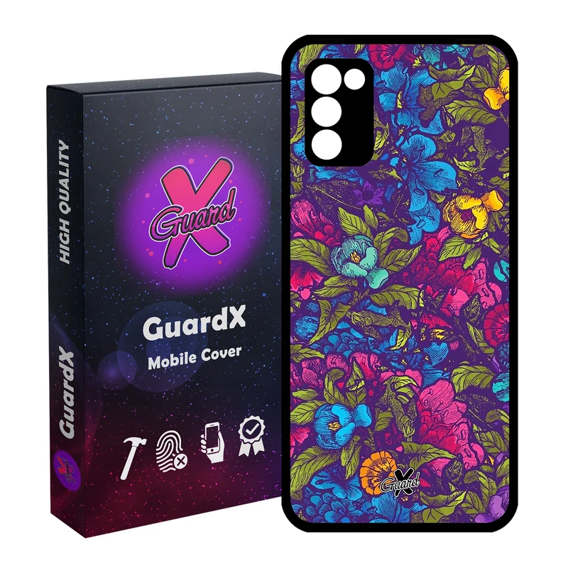 کاور گارد ایکس طرح Flower مدل Glass10224 مناسب برای گوشی موبایل سامسونگ Galaxy A02s / M02s