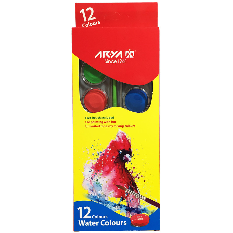 آبرنگ 12 رنگ آریا کد 5005 B