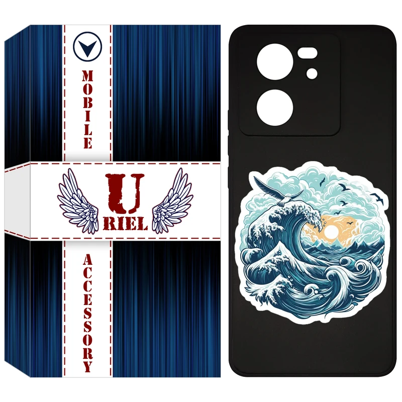کاور یوریل مدل KSH کد 99 طرح موج دریا مناسب برای گوشی موبایل شیائومی 13T / 13T Pro / Redmi K60 Ultra
