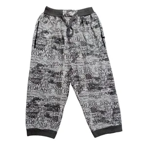 شلوارک مردانه مدل حروف رنگ طوسی 