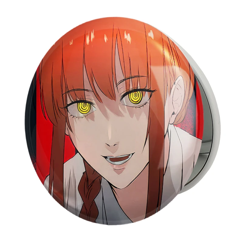 آینه جیبی خندالو طرح ماکیما انیمه مرد اره ای Chainsaw Man مدل تاشو کد 18014 