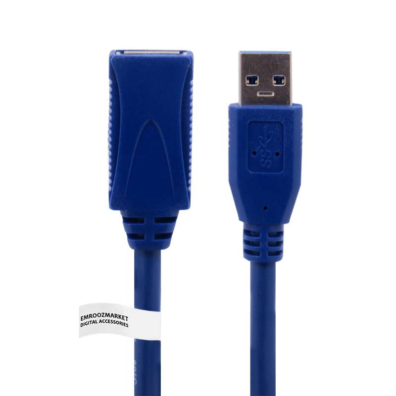 کابل افزایش طول USB 3.0 امروزمارکت مدل EM25D07 طول 1.5 متر کابل افزایش طول USB 3.0 امروزمارکت مدل EM25D07 طول 1.5 متر