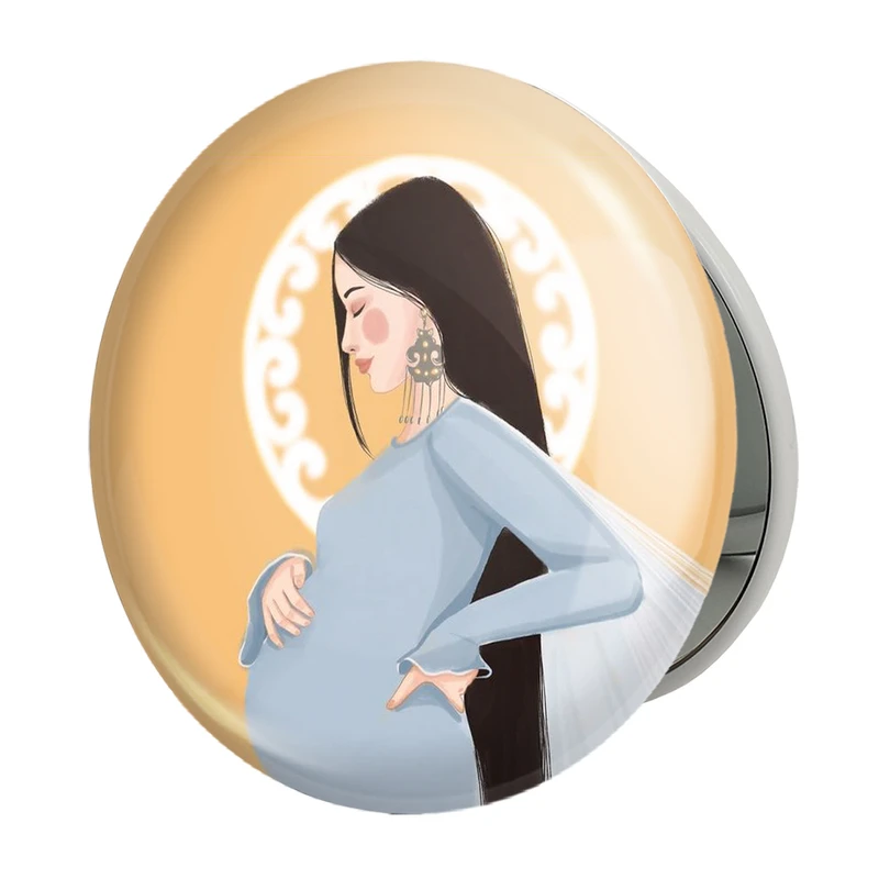 آینه جیبی خندالو طرح بارداری مدل تاشو کد 26695 