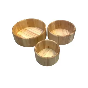 کاسه مدل چوبی مجموعه 3 عددی