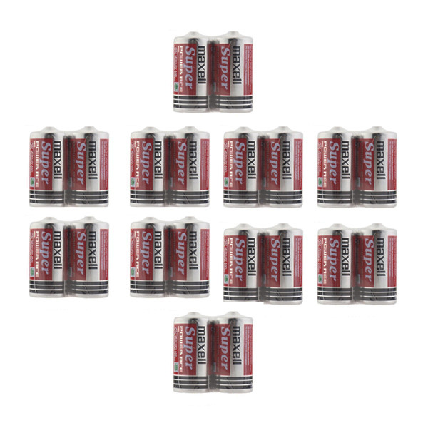 باتری سایز متوسط مکسل مدل Super Power Ace بسته 20 عددی
