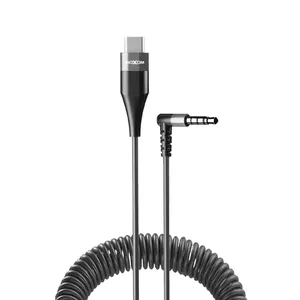 کابل تبدیل USB-C به جک 3.5 میلی متری موکسوم مدل MX-AX32 به طول 2 متر