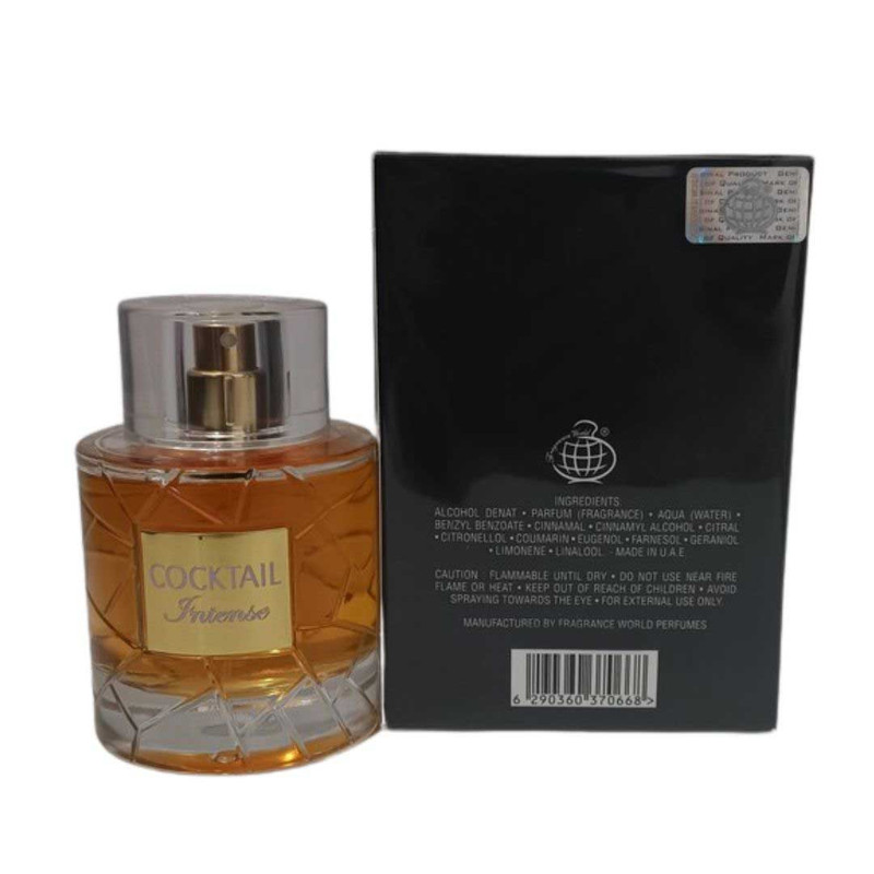 ادوپرفیوم فراگرنس ورد مدل cocktail intense حجم 100 میلی‌لیتر