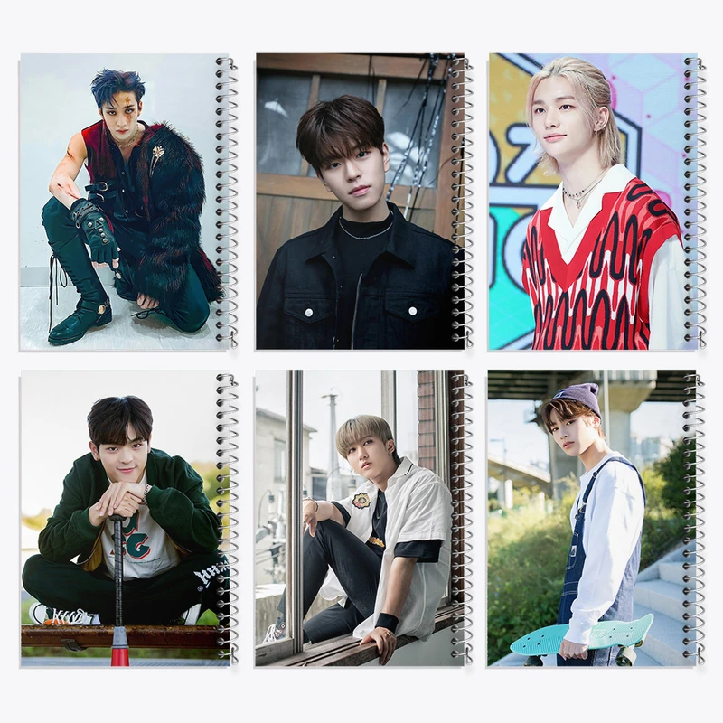 دفتر مشق 50 برگ خندالو طرح استری کیدز (Stray Kids) کد 794 مجموعه 6 عددی