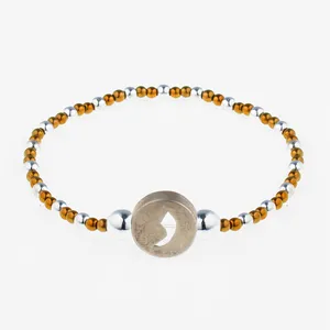 دستبند نقره زنانه گالری عزیزی طرح حرف د مدل 15100